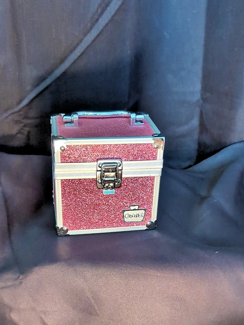 Caboodles Pink Glitter Mini Train Case